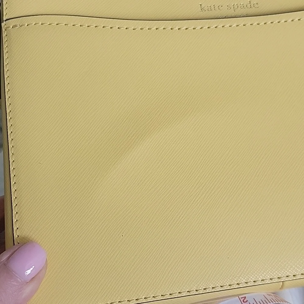 Kate Spade Butter Yellow Crossbody Bag with Minimalist Design NWT